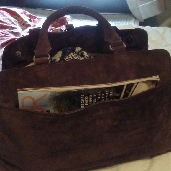 NEW Beautiful Brown suede handbag - Picture 5 of 12